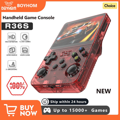 Consola De Juegos Portátil Retro R36S, Sistema Linux, Pantalla IPS De 3,5 Pulgadas, Reproductor De Vídeo De Bolsillo, 64GB, 128GB, Juegos, Regalo Para Niños